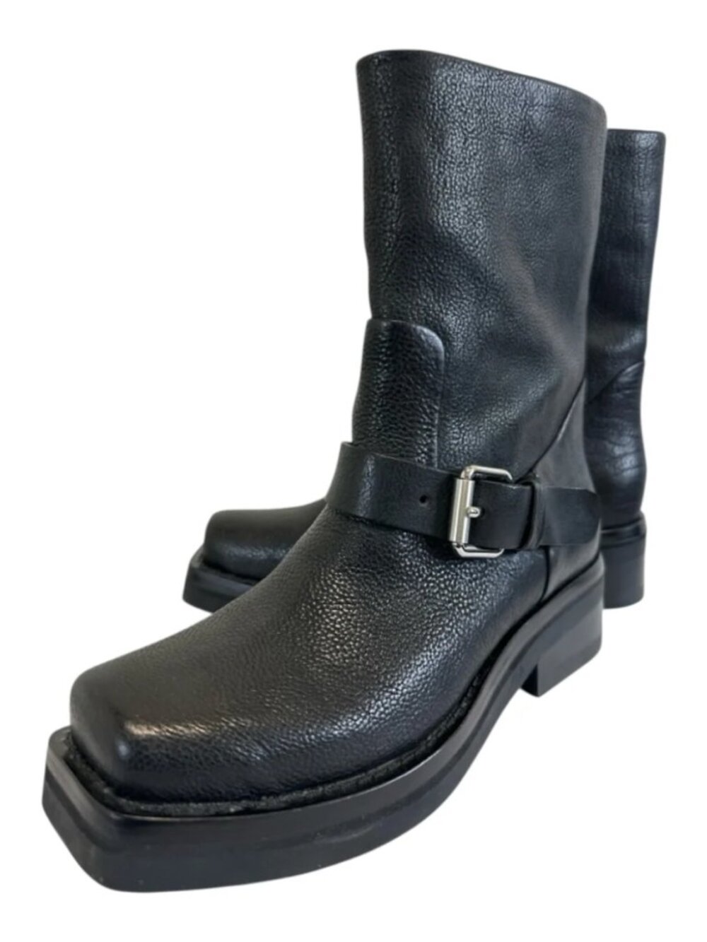 NWT Rag & Bone Jax Moto Boots Black Leather Square Toe Size 39